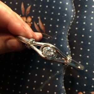 Diamond silver bracelet